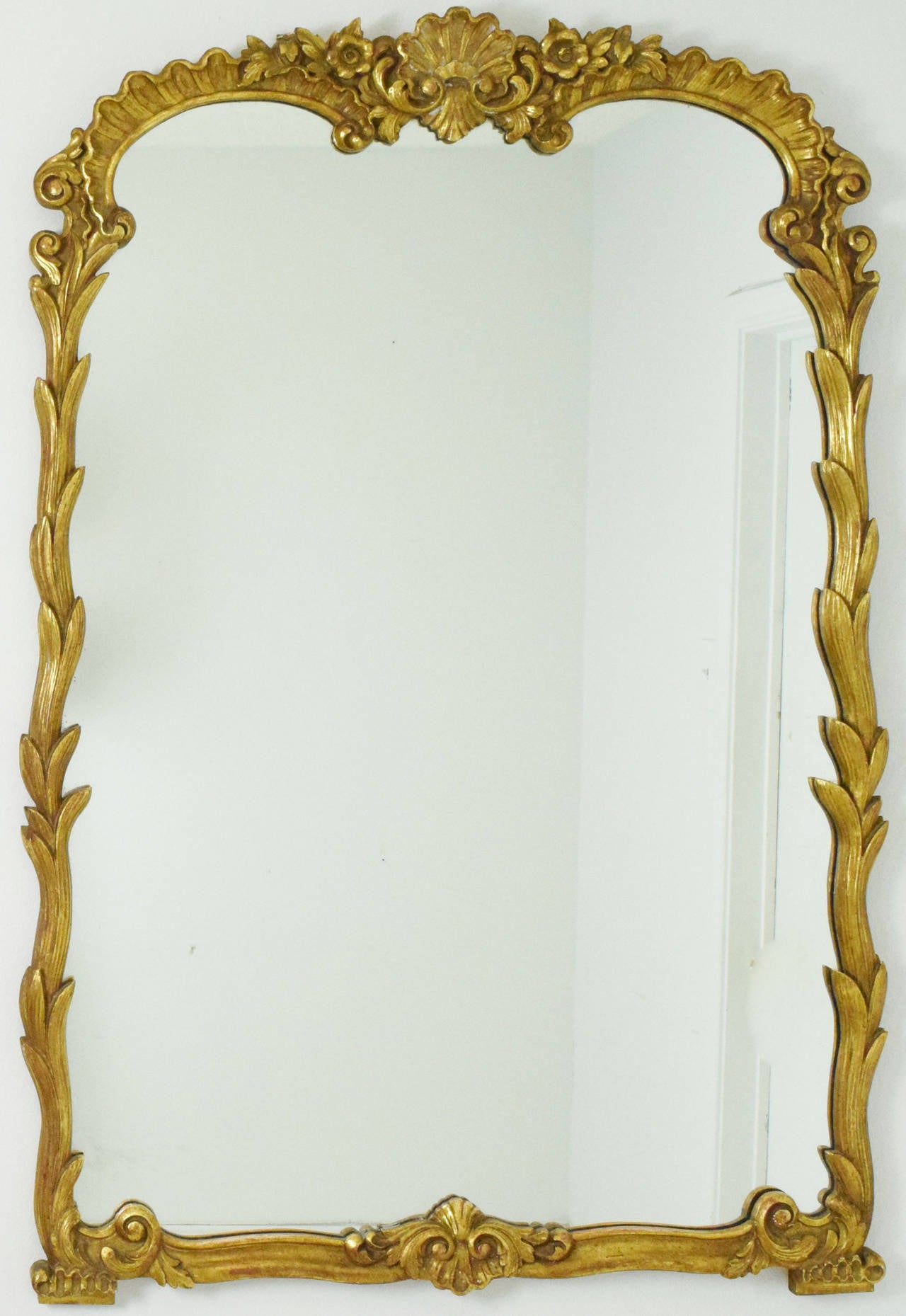 Louis XV style gilt wood mirror