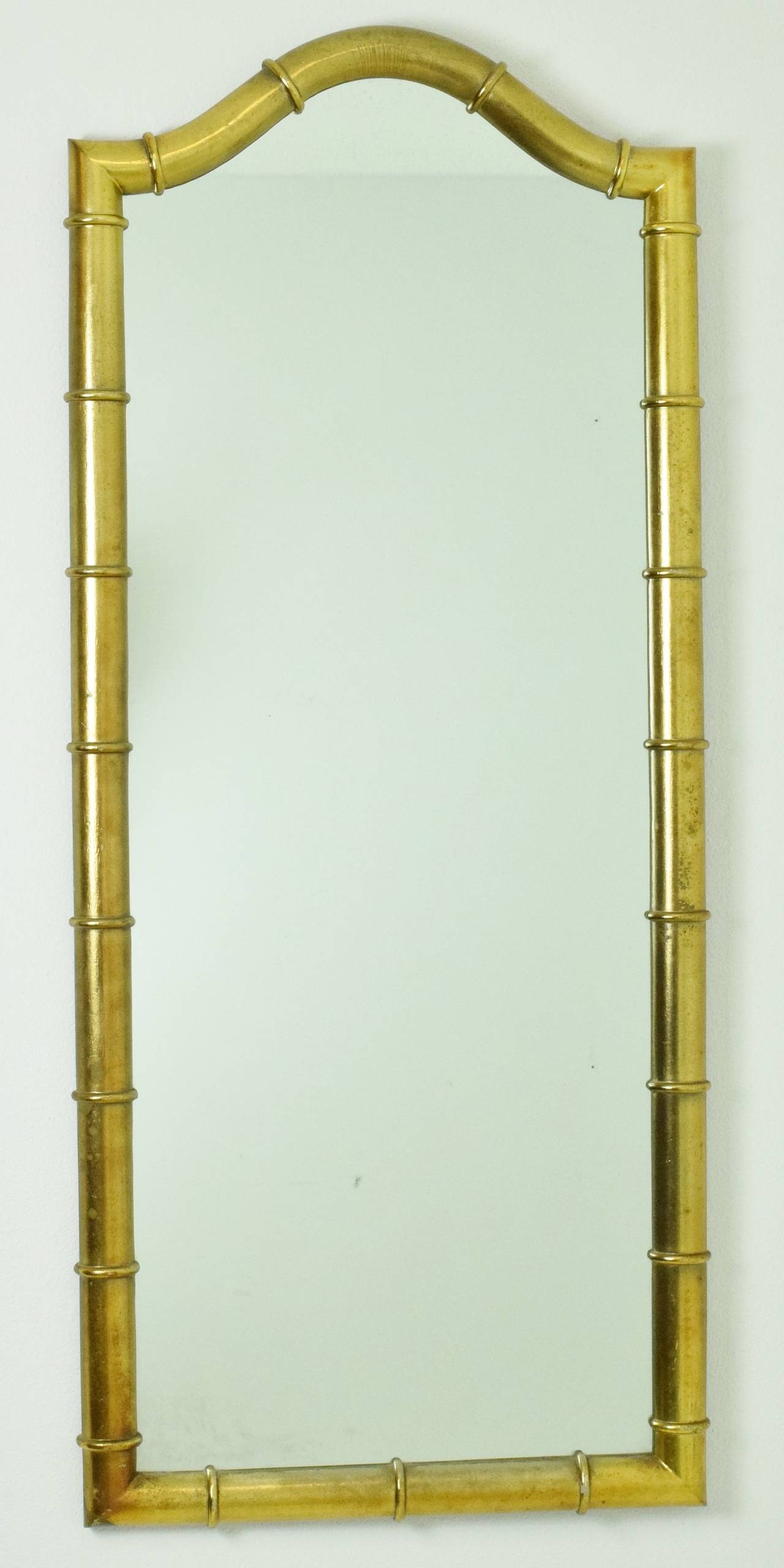 gold leaf bamboo mirror