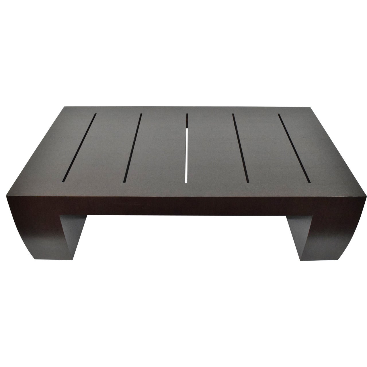"Clifton Road" Mahogany Coffee Table by Terry Hunziker in Espresso Finish