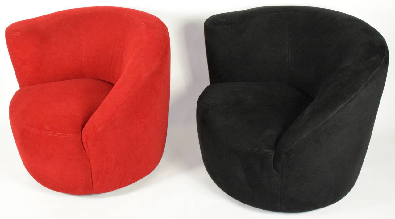 Upholstery Pair of Nautilus Chairs by Vladimir Kagan