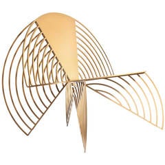 Golden Wings of Steel Chair, Designed by Laurie Beckerman in 2012
