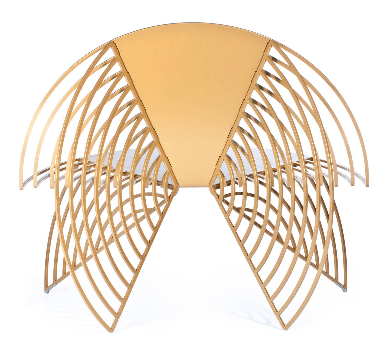 American Golden Wings of Steel Chair, Designed by Laurie Beckerman in 2012 For Sale