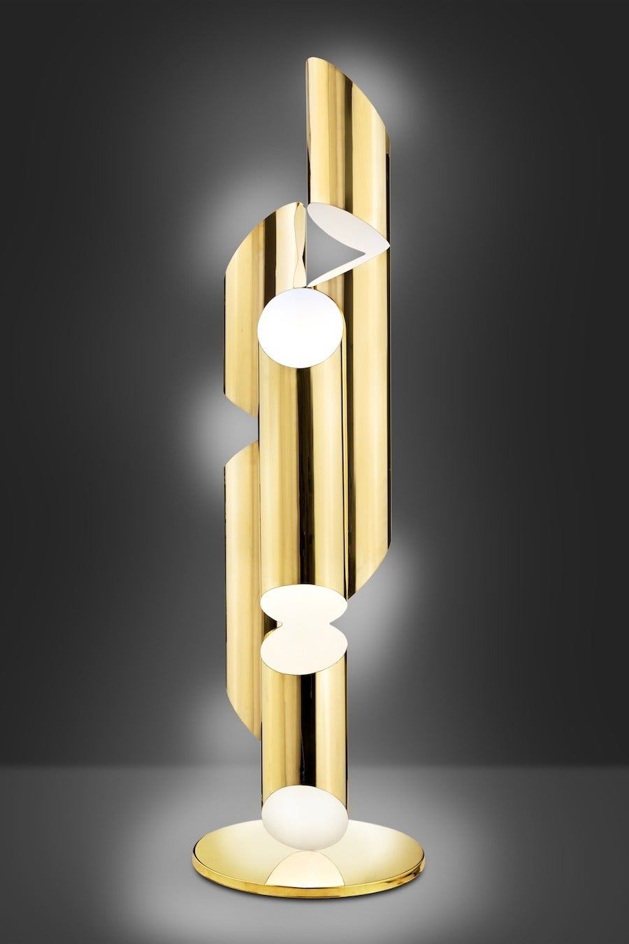 Modern Tall Brass Whistle Lamp, Designed by Laurie Beckerman in 2009 For Sale