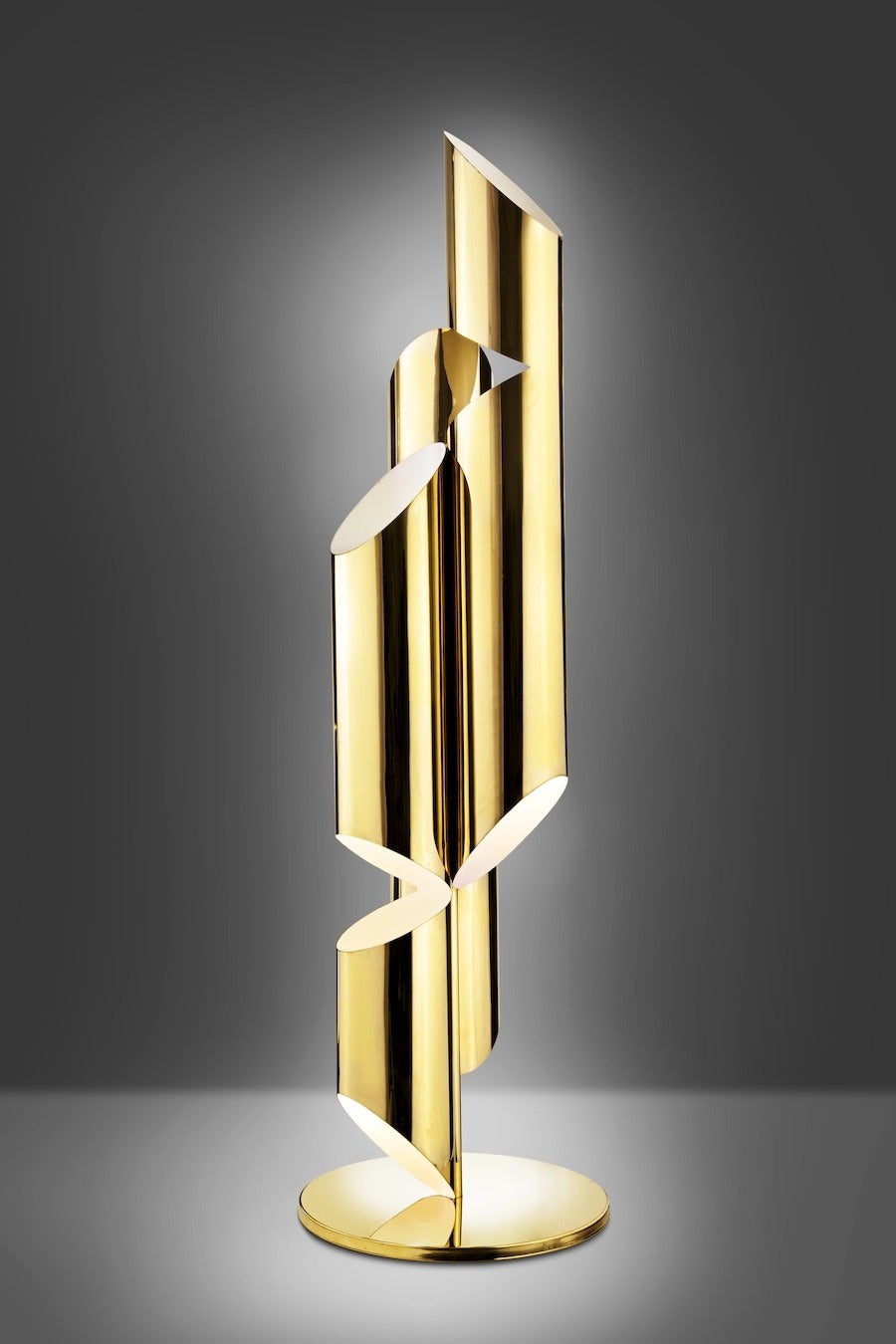 Tall Brass Whistle Lamp, Designed by Laurie Beckerman in 2009 In New Condition For Sale In New York, NY