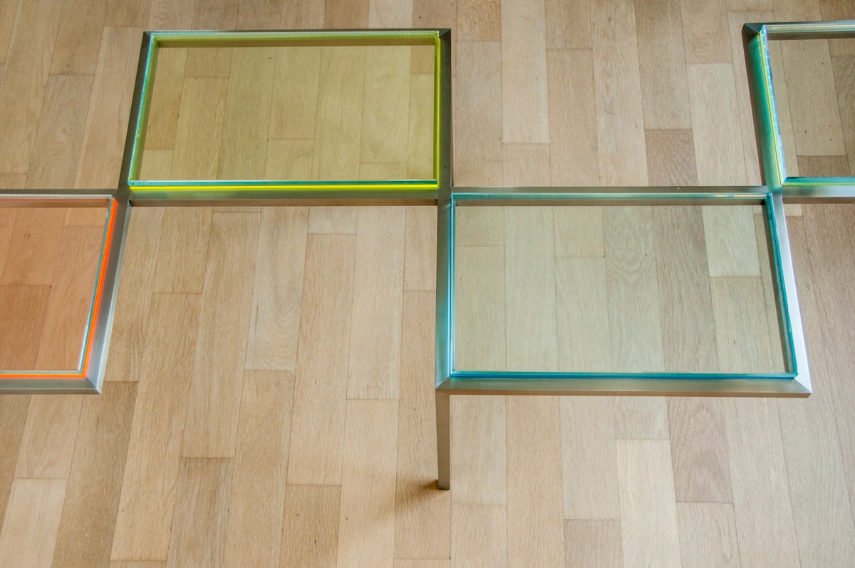 Contemporary Luminous Coffee Table, Designed by Laurie Beckerman, 2006 For Sale