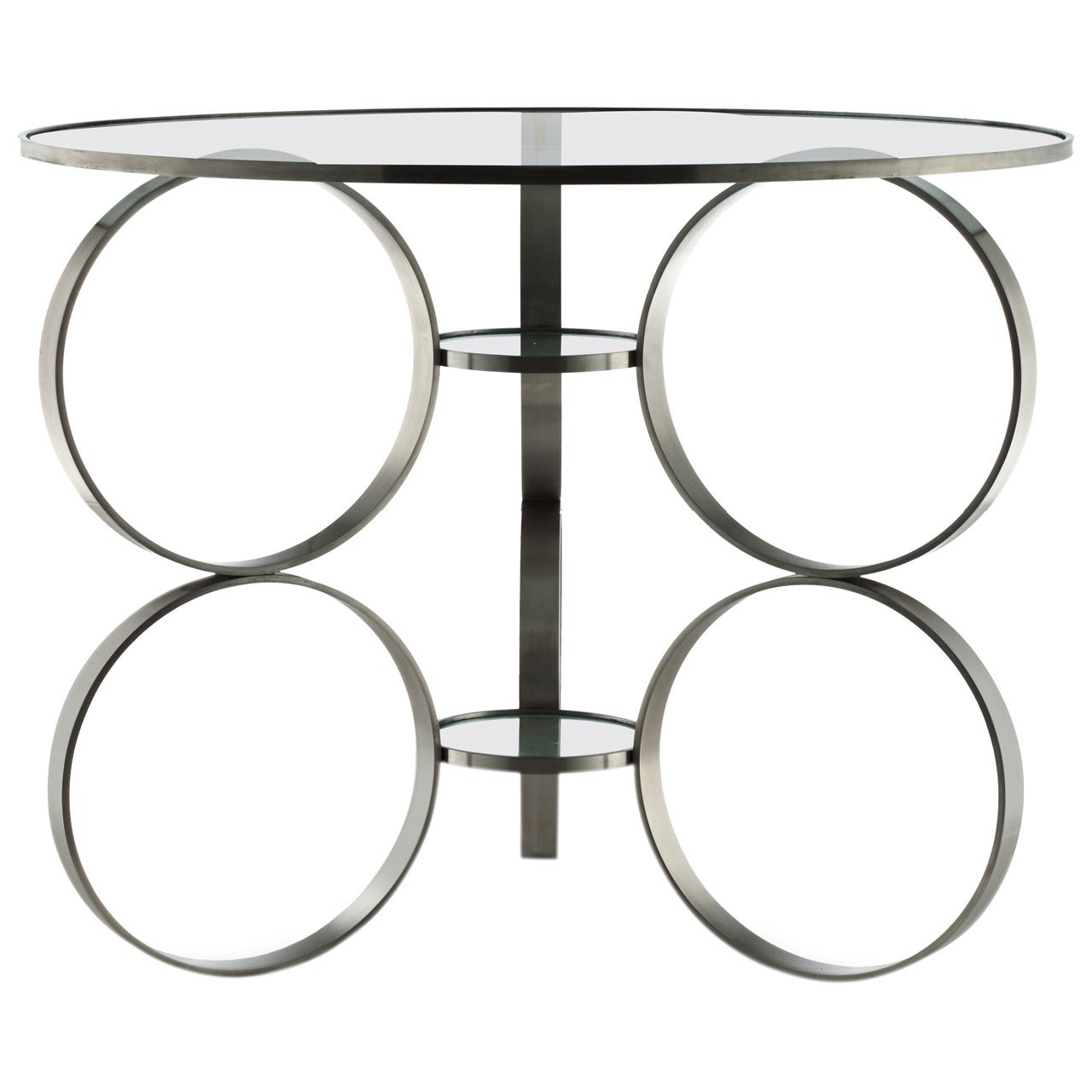 "Rings of Steel" Table, Designed by Laurie Beckerman in 2006 For Sale