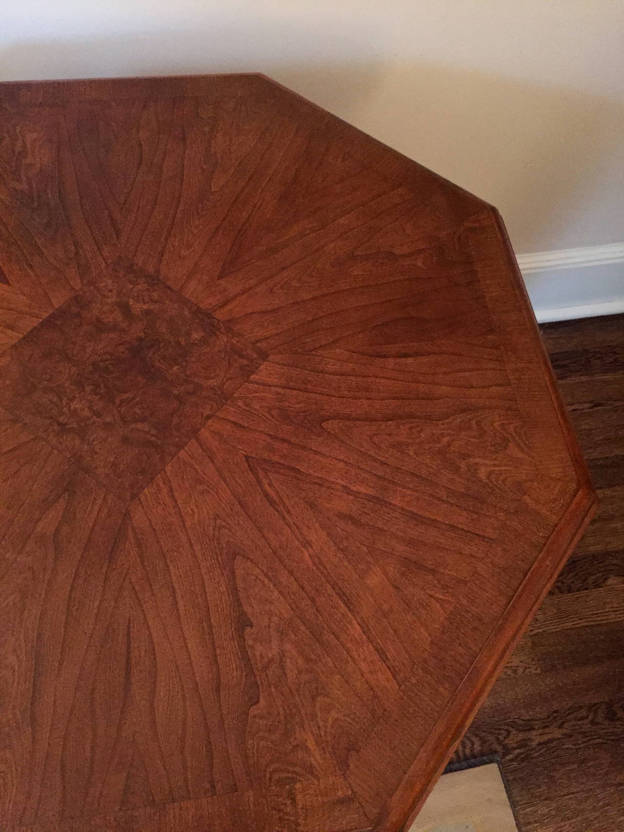 Parquetry Regency Style Octagonal Pedestal Table
