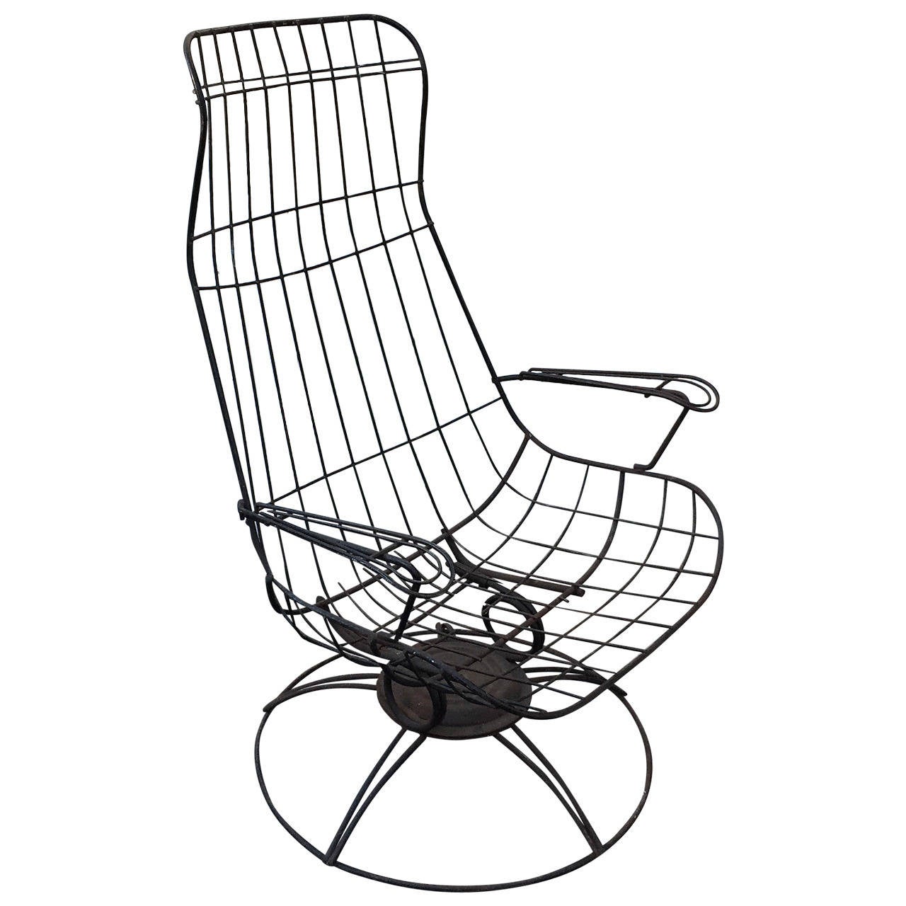 Homecrest Metal Wire High Backed Lounge Chair at 1stDibs homecrest wire chair homecrest lounge chair homecrest wire lounge chair