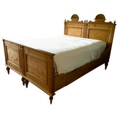 Antique German Biedermeier Queen Bed