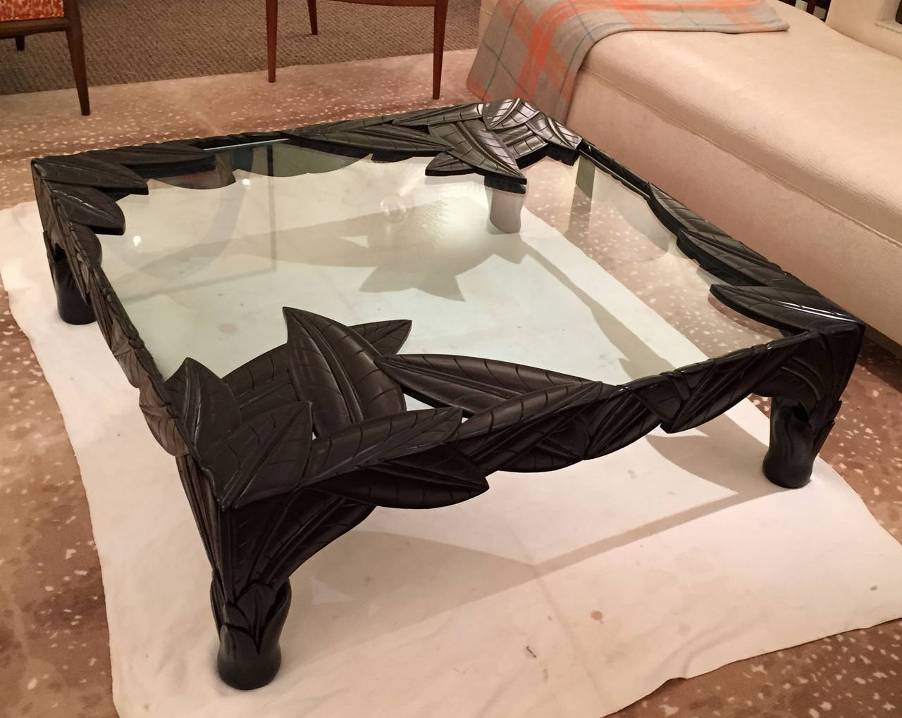 Rare Vermillion Cocktail Table In Excellent Condition For Sale In Quogue, NY