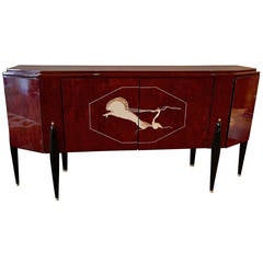 Deco Inspired Sideboard with Magnificent Inlay in the Style of Ruhlmann