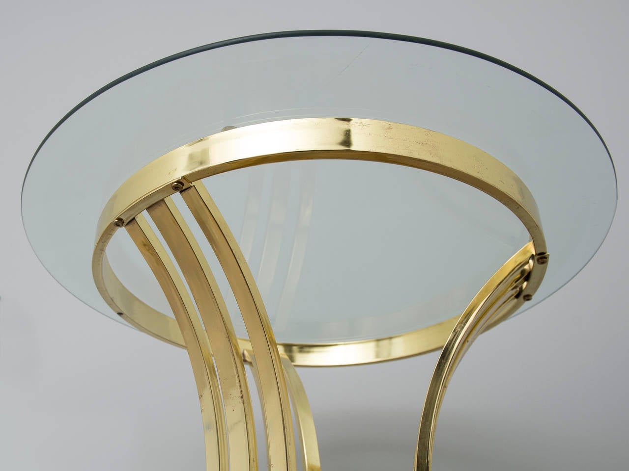 American Hollywood Regency Brass End Tables