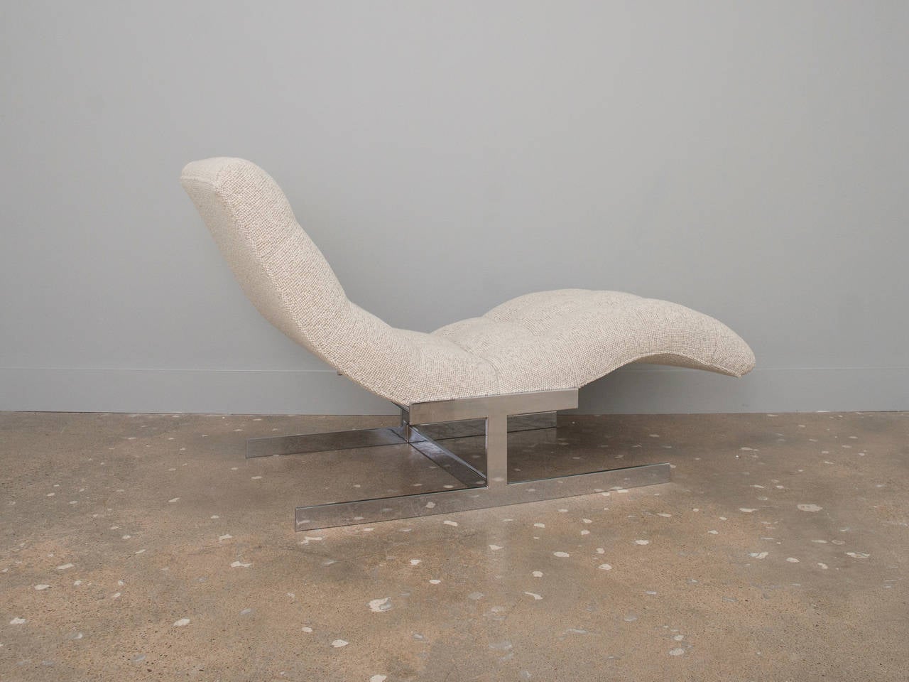 Mid-Century Modern Milo Baughman Wave Chaise Lounge