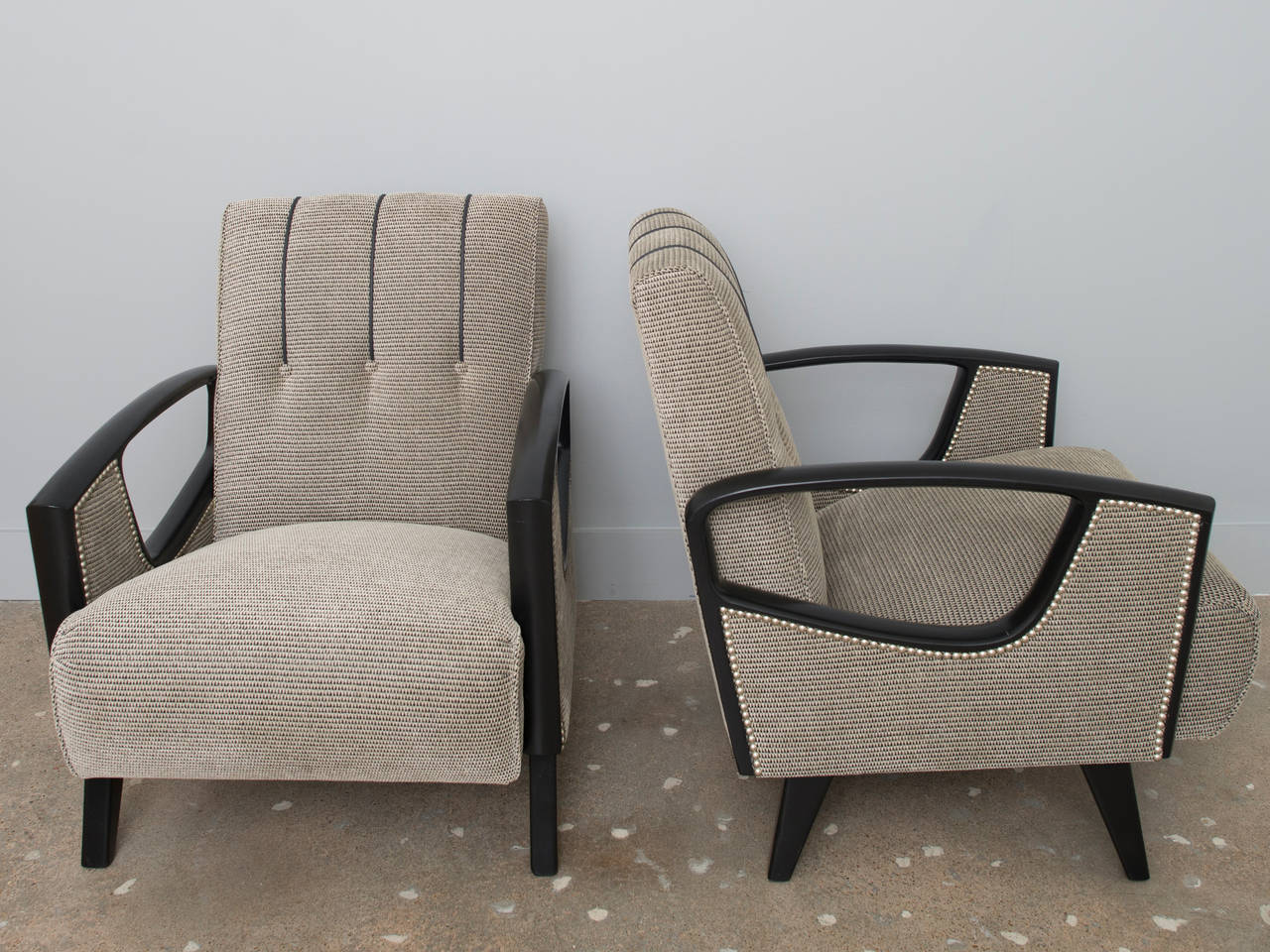 Mid-Century Modern Moderne Lounge Club Chairs