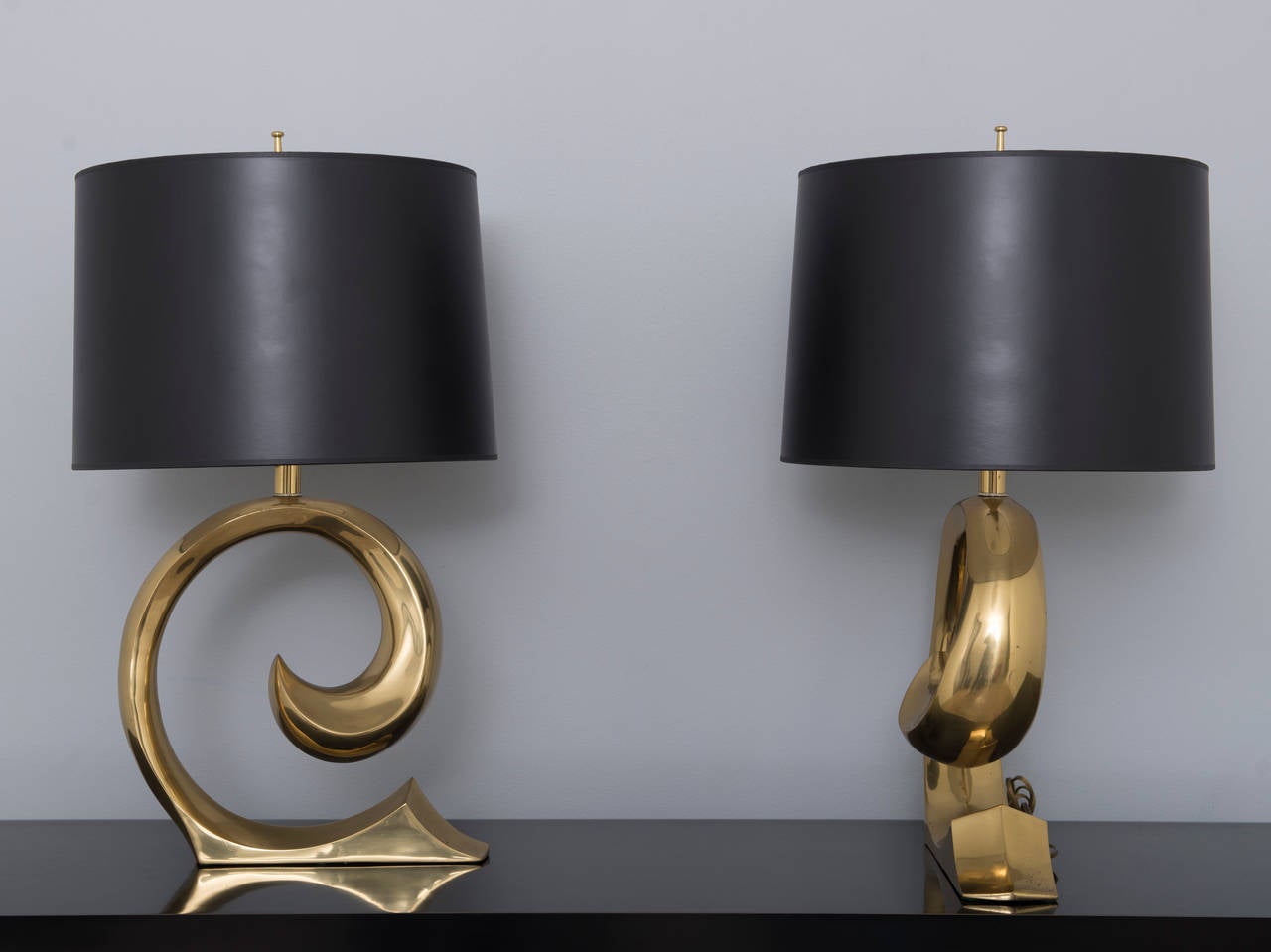 American Pierre Cardin Solid Brass Lamps