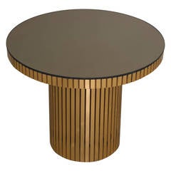 Hollywood Regency Gold and Mirrored Occasional Table