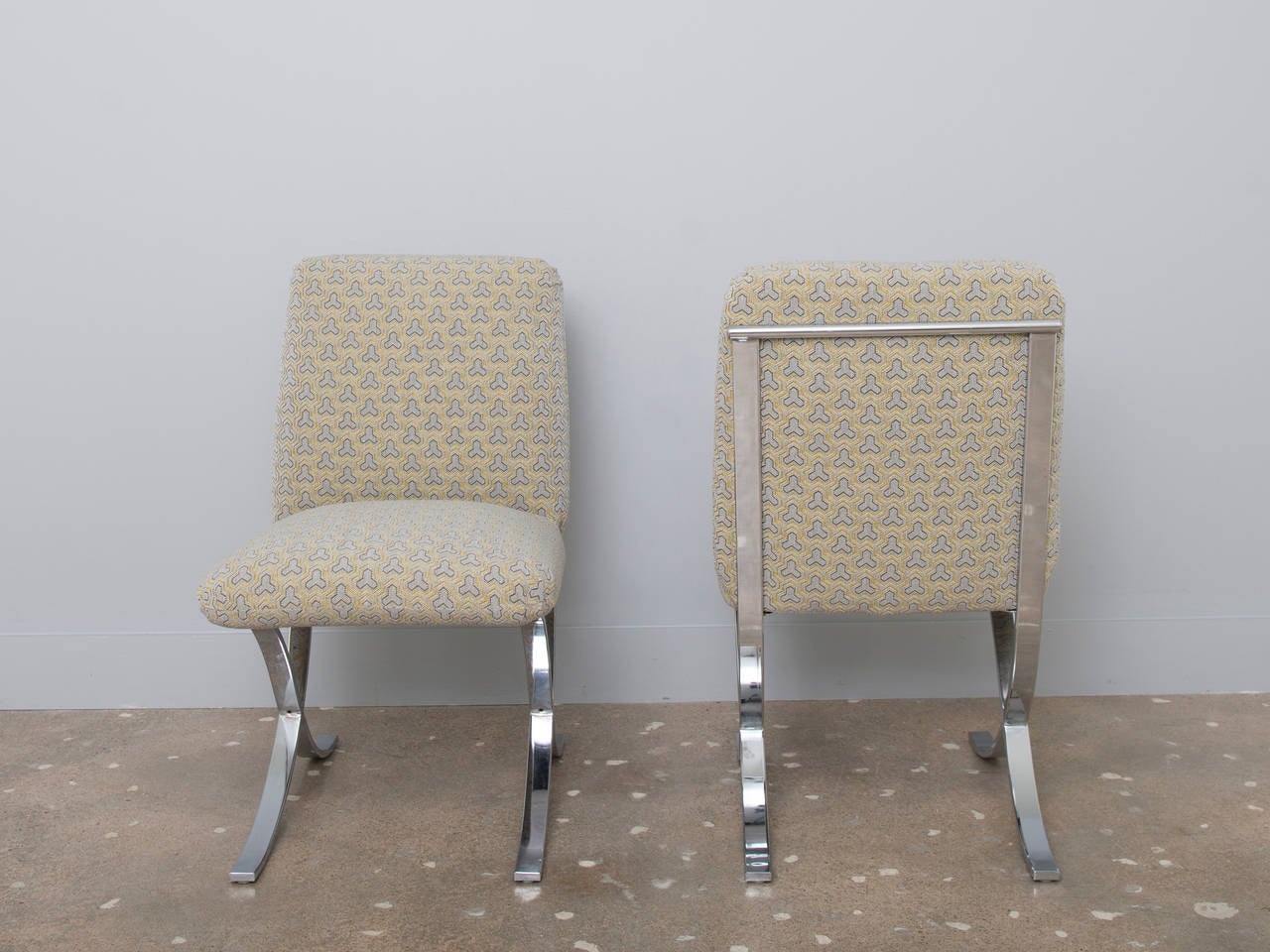 Late 20th Century Set of 4 Milo Baughman for Directional X-Base Chairs For Sale
