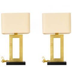 Geometric Brass Lamps
