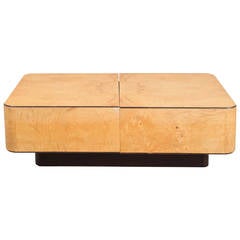 Widdicomb Burl Wood Hidden Bar / Coffee Table 5