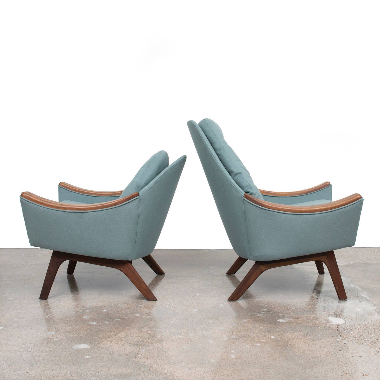 Adrian Pearsall Sleigh-Form Chairs (his & hers) In Good Condition In Houston, TX