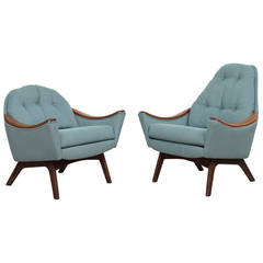 Adrian Pearsall Sleigh-Form Chairs (his & hers)