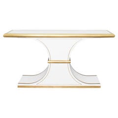 Mastercraft Lacquer and Brass Console