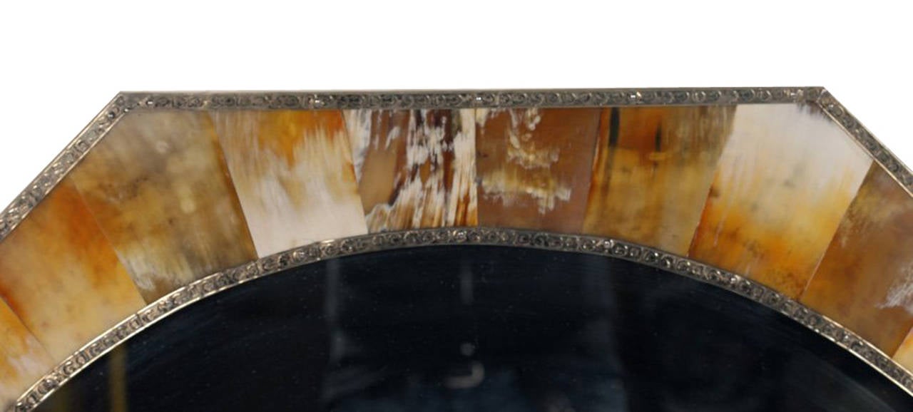 Octagonal Horn Inlay Mirror