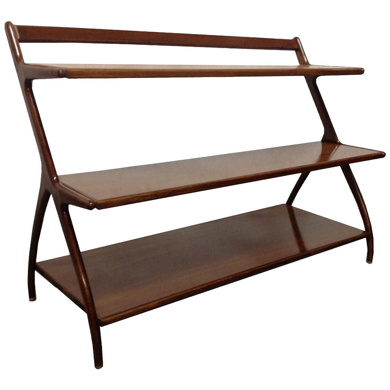 Walnut Open Display or Bookcase by Kipp Stewart For Sale at 1stDibs