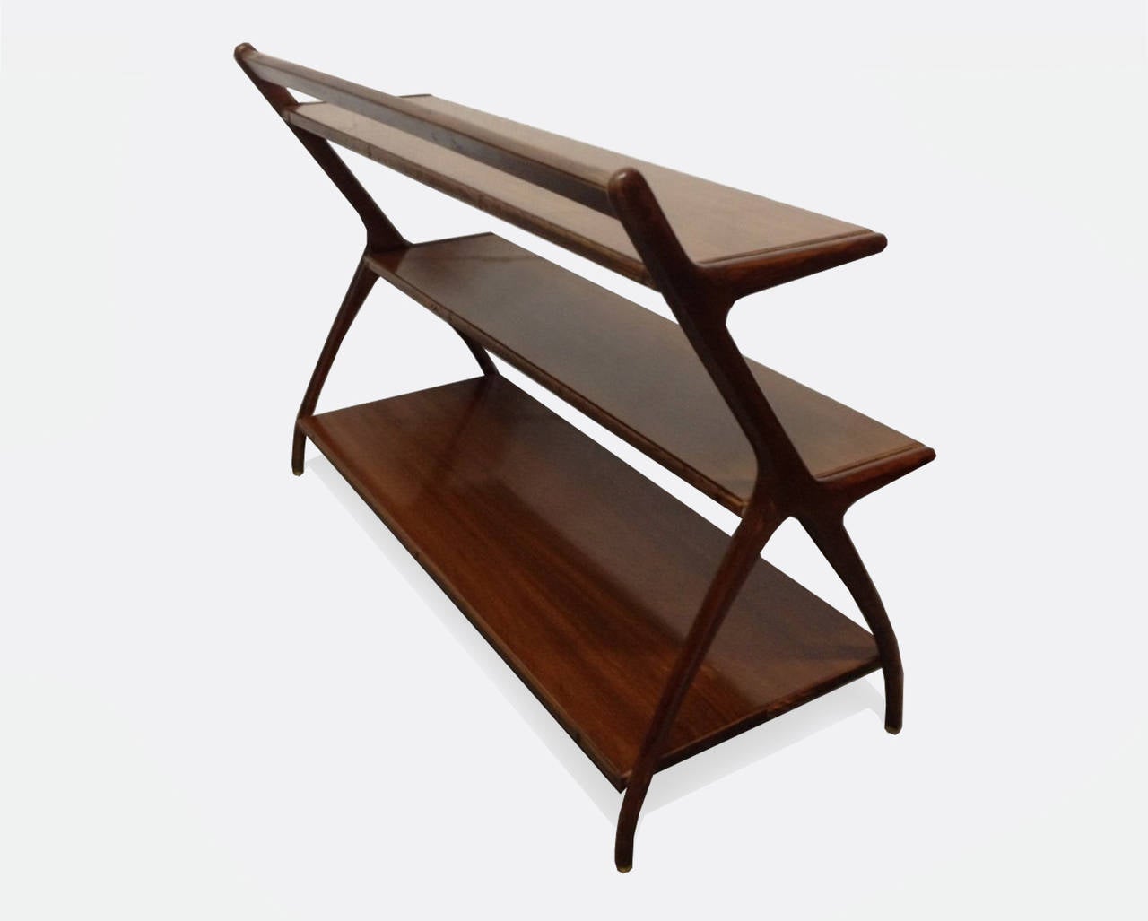 Walnut Open Display Cabinet or Bookcase by Kipp Stewart