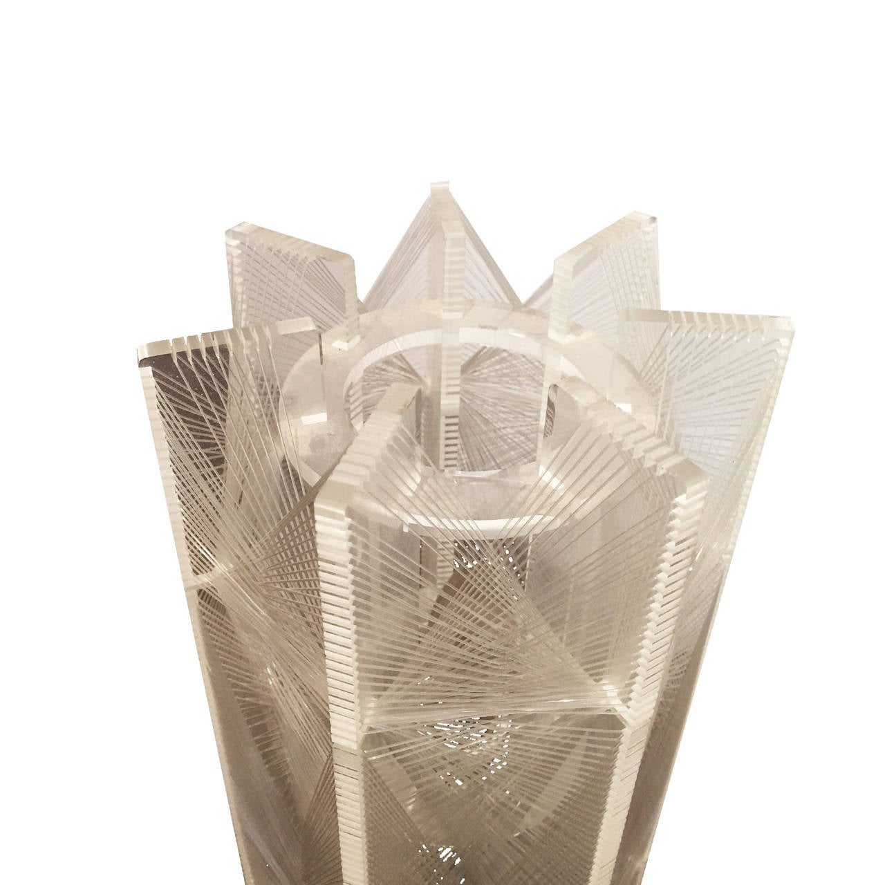 Mid Century Lucite String Light Fixture