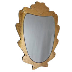1940s Fontana Arte Etched Glass Mirror 4