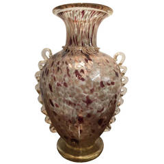 Vetreria Murano Arte Glass Vase by Mario Gambaro