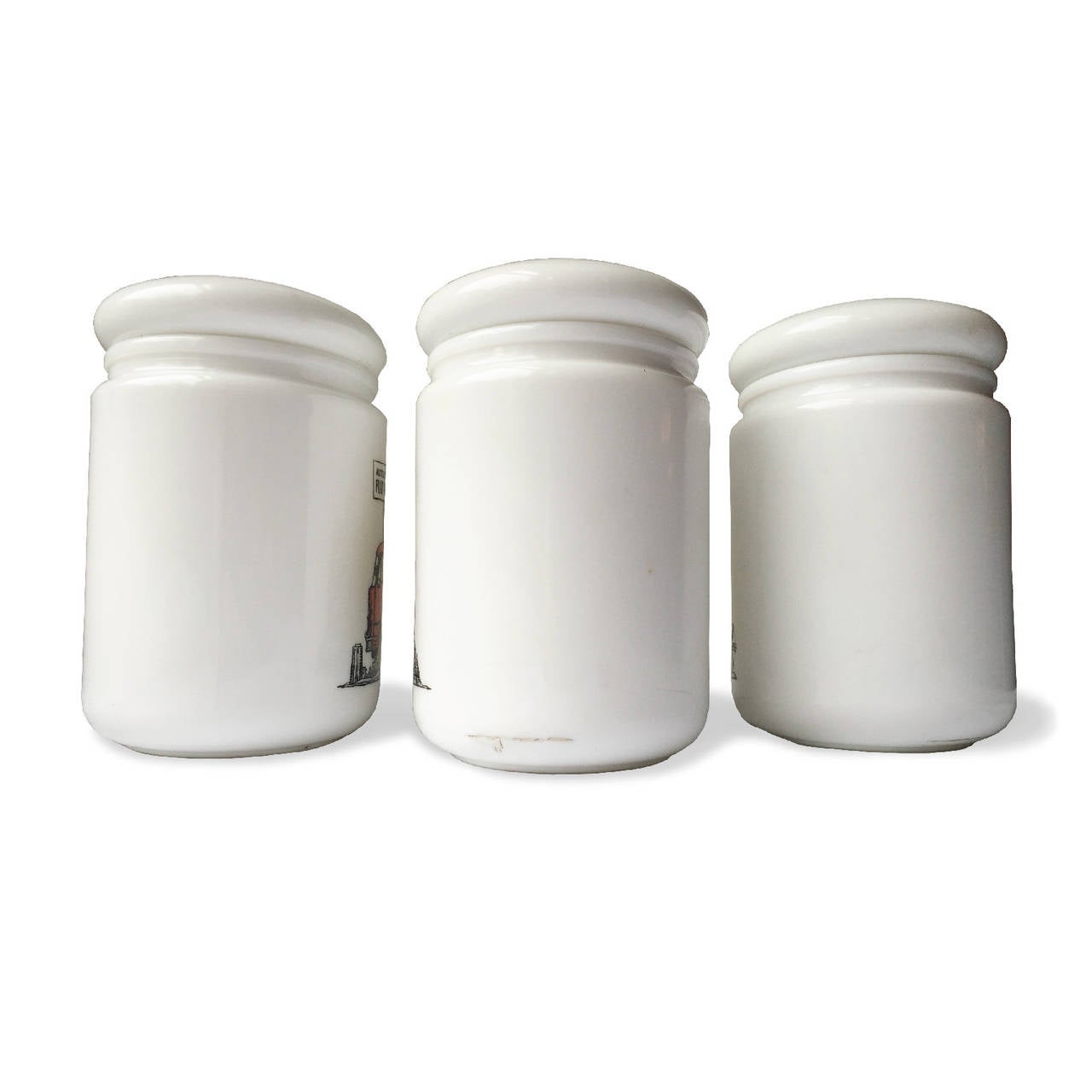 Fornasetti Porcelain Jars Made for Fiat