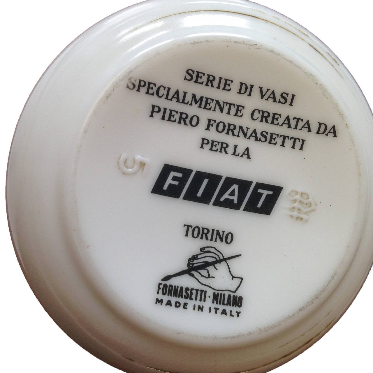 Italian Fornasetti Porcelain Jars Made for Fiat