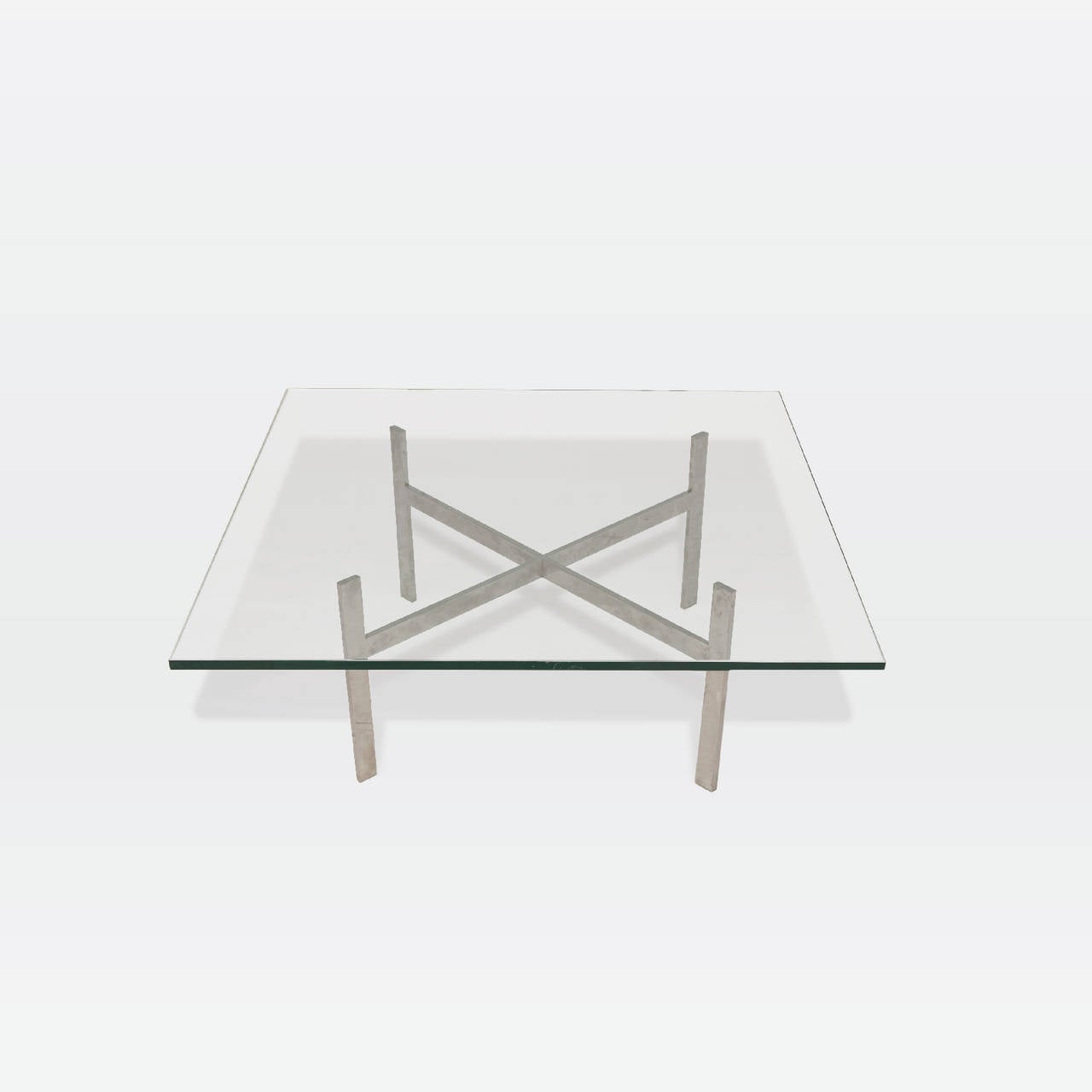 mid century modern glass coffee table