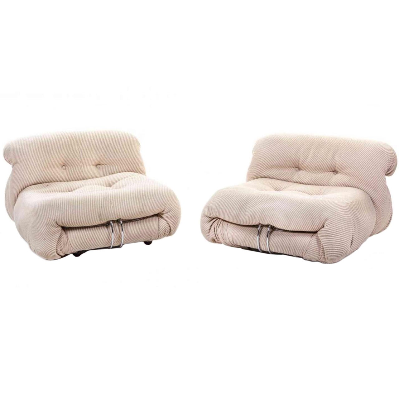 Pair of Soriana Lounge Chairs by Tobia & Afra Scarpa