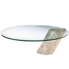 Brueton style Glass and marble coffee table