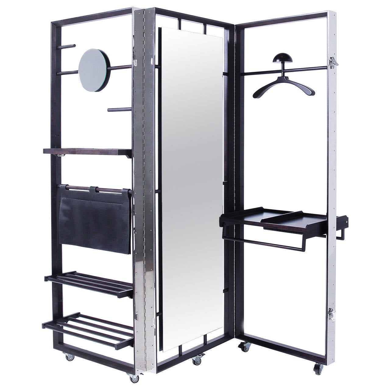 Expandable Cloth Valet Room Divider in Black Walnut by Naihan Li at 1stDibs