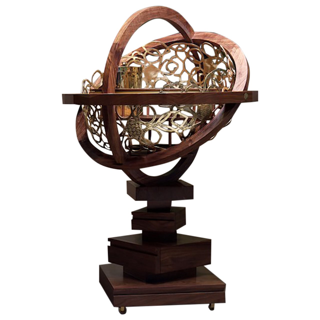 Broached East Armillary Sphere Whisky Cabinet by Naihan Li
