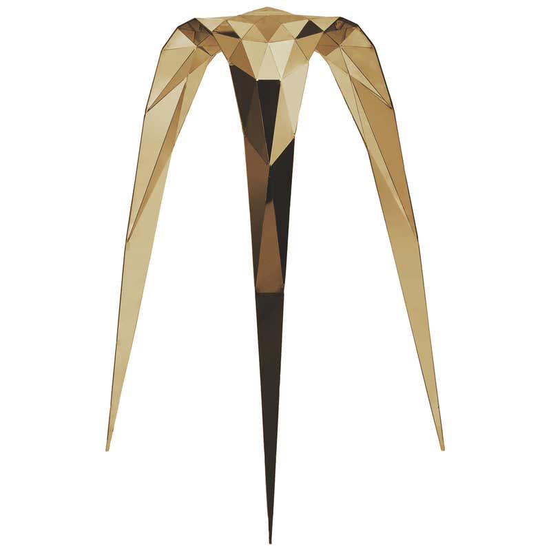 R2, Railing Leather Upholstered Stool/Side Chair with Stainless Steel ...