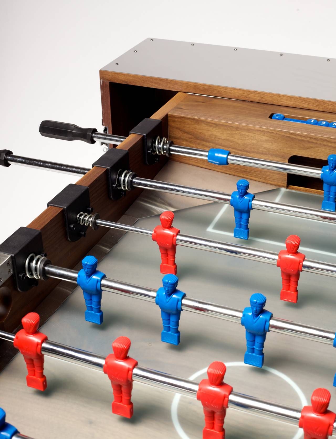Folding Foosball Table in Mirror Finish Stainless Steel by Naihan Li In New Condition In Beverly Hills, CA