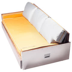 Expandable Sofabed in Walnut and Stainless Steel by Naihan Li 10