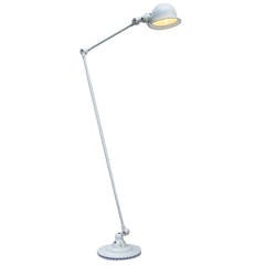 1950s Jielde French Industrial Two Arms Floor Lamp White
