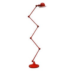 Vintage 5-armed Jielde Floor Desk Reading Lamp Red