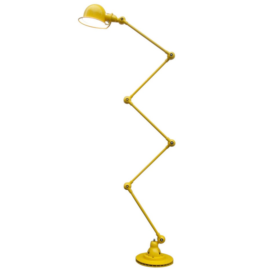 5-armed Jielde Floor Desk Reading Lamp Yellow For Sale