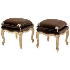 Pair of French Louis XV Style Stools