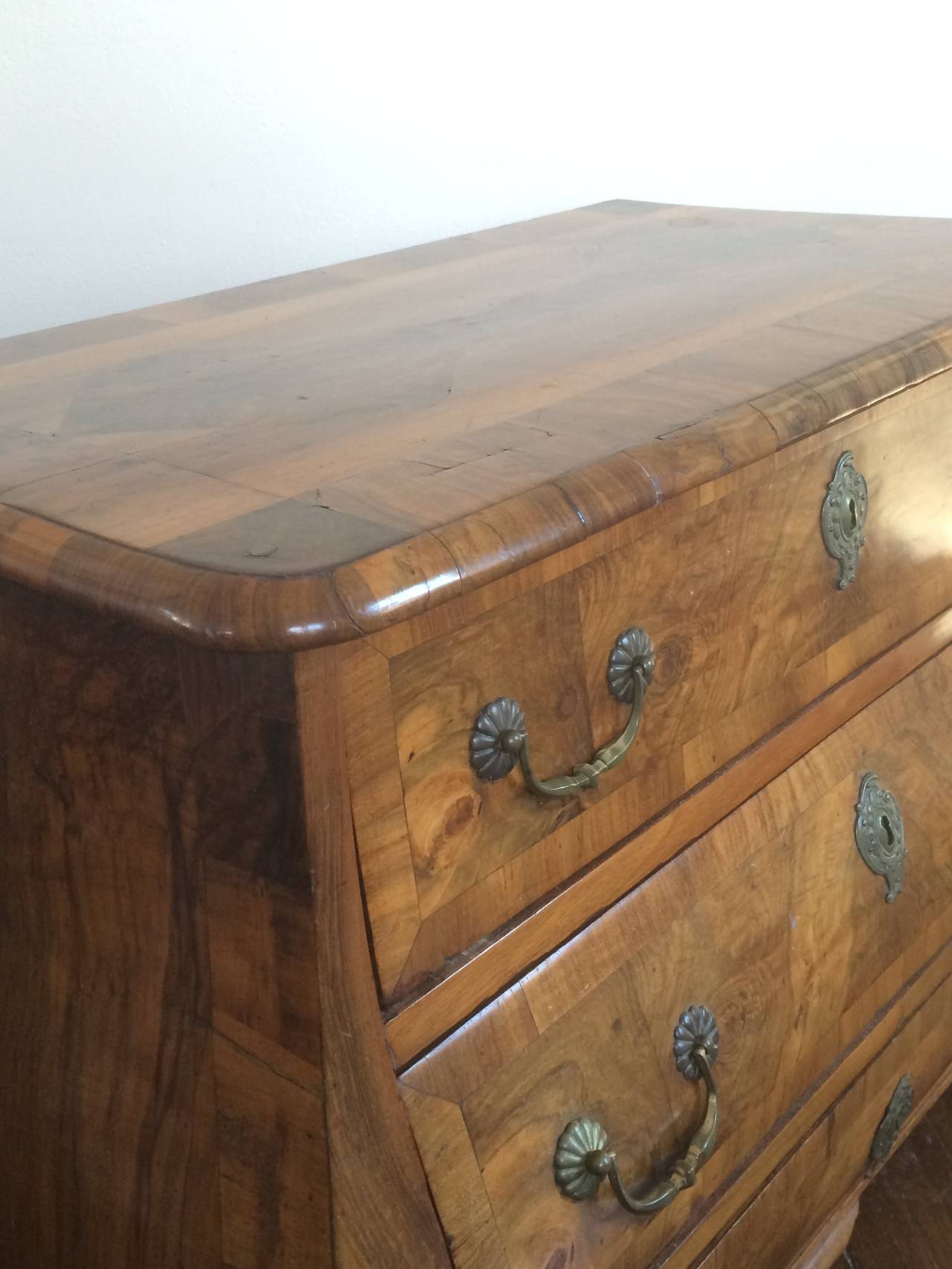 Marquetry Bombe Commode For Sale