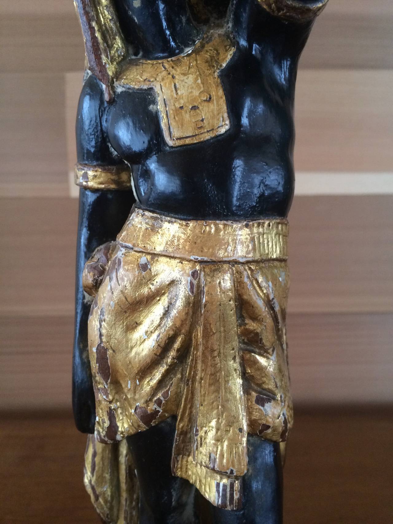 Carved Pair of Egyptian Revival Table Lamps from the Estate of Diana Vreeland