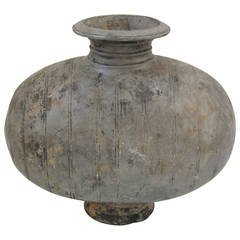 Han Dynasty Chinese Terracotta Cocoon Jar