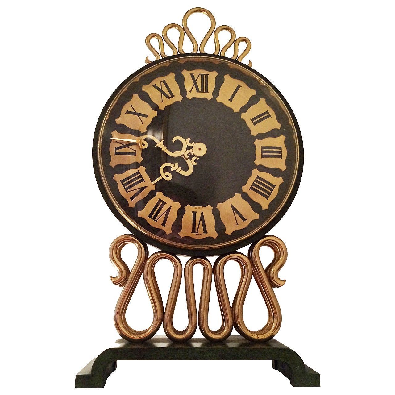 Gubelin of Switzerland Rare Mantel Clock For Sale